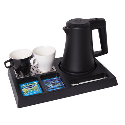 Hotel Tray with Kettle Black Steel